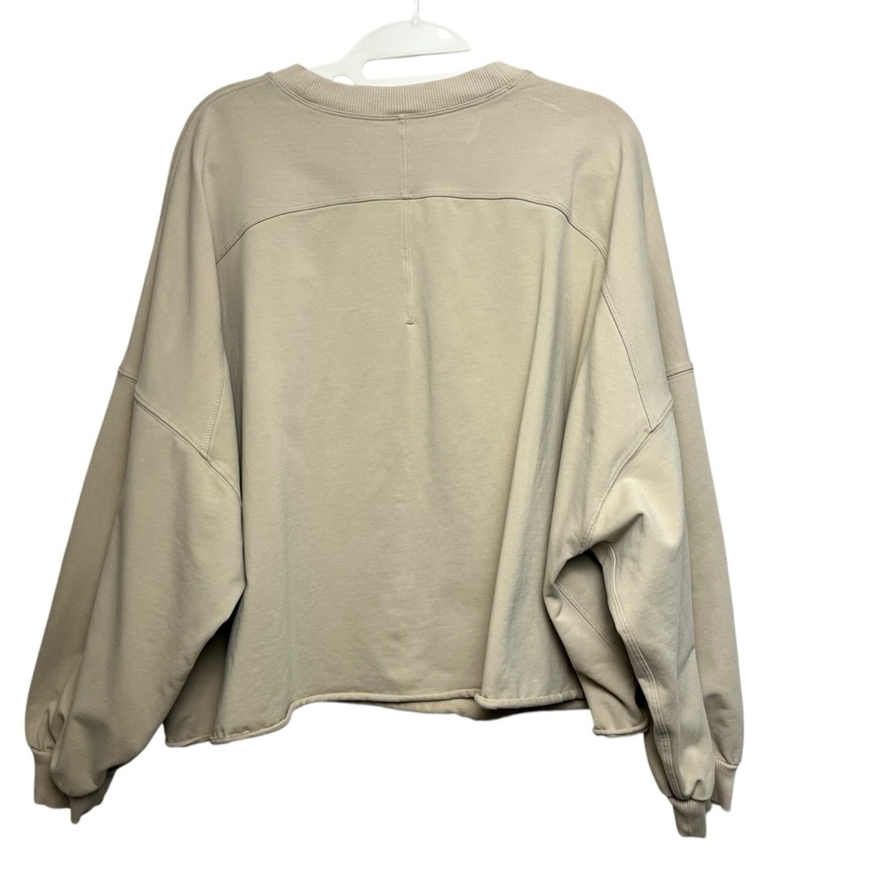 Lululemon Crew Neck Oversized Sweatshirt Beige Tan‎ Size Large